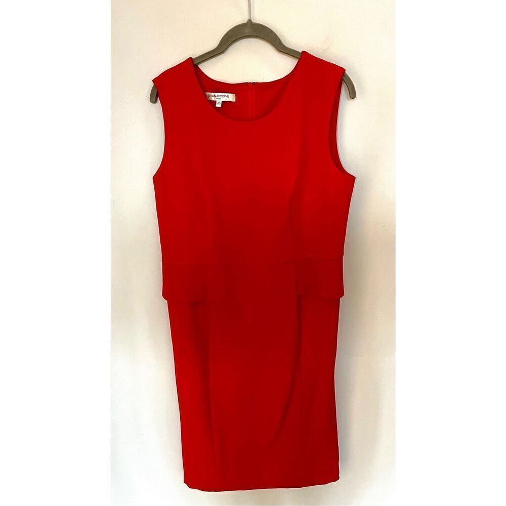 Evan Picone red shift dress size 10
